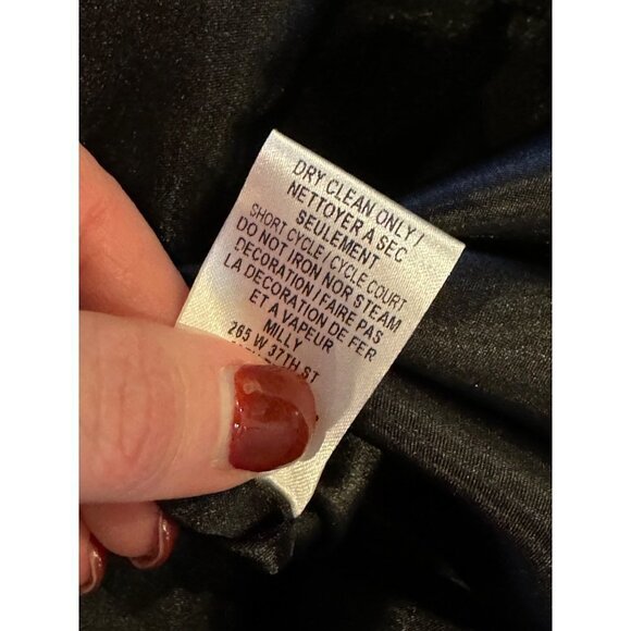 Milly New York Black Embellished Neckline Fit And Flare‎ Aviana Sateen Dress 4 - Picture 16 of 16